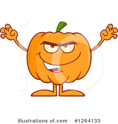 Pumpkin Character Clipart #1264133 by Hit Toon