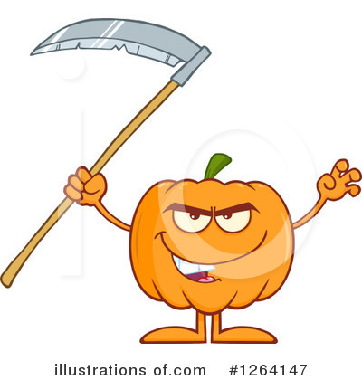 Pumpkin Character Clipart #1264147 by Hit Toon