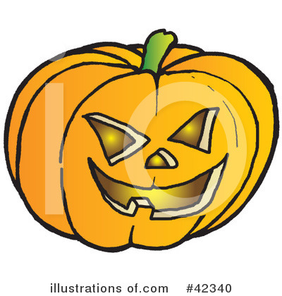Royalty-Free (RF) Pumpkin Clipart Illustration by Snowy - Stock Sample #42340
