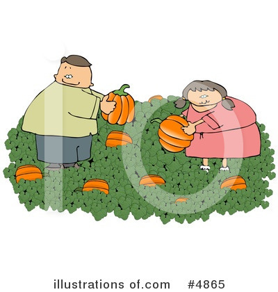 Royalty-Free (RF) Pumpkin Clipart Illustration by djart - Stock Sample #4865