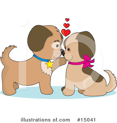 Puppy Love Clipart #15041 by Maria Bell