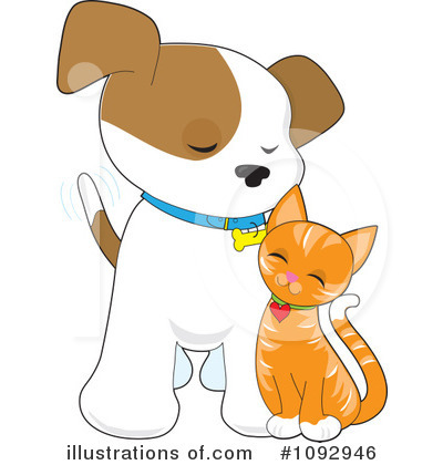 Dog And Cat Clipart #1092946 by Maria Bell