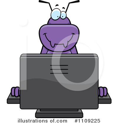Royalty-Free (RF) Purple Bug Clipart Illustration by Cory Thoman - Stock Sample #1109225