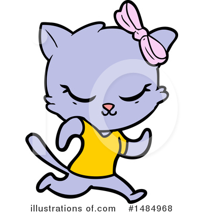Royalty-Free (RF) Purple Cat Clipart Illustration by lineartestpilot - Stock Sample #1484968