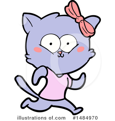 Royalty-Free (RF) Purple Cat Clipart Illustration by lineartestpilot - Stock Sample #1484970
