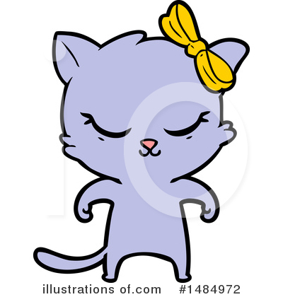 Royalty-Free (RF) Purple Cat Clipart Illustration by lineartestpilot - Stock Sample #1484972
