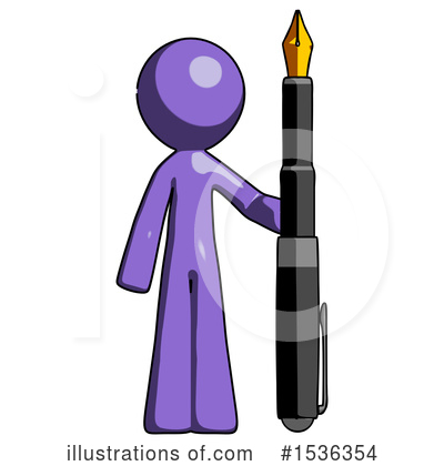 Royalty-Free (RF) Purple Design Mascot Clipart Illustration by Leo Blanchette - Stock Sample #1536354