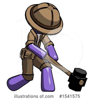 Royalty-Free (RF) Purple Design Mascot Clipart Illustration by Leo Blanchette - Stock Sample #1541575