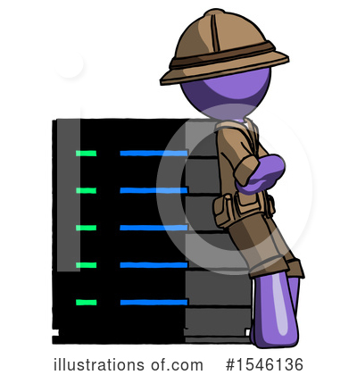 Royalty-Free (RF) Purple Design Mascot Clipart Illustration by Leo Blanchette - Stock Sample #1546136