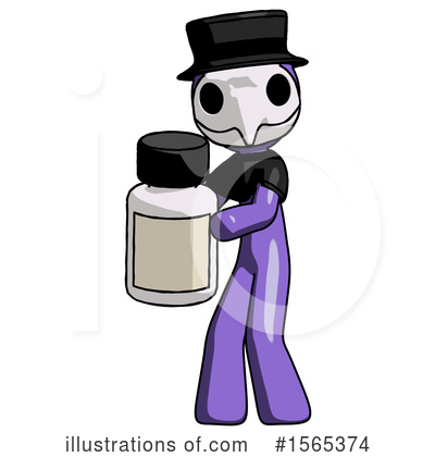 Royalty-Free (RF) Purple Design Mascot Clipart Illustration by Leo Blanchette - Stock Sample #1565374