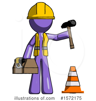 Royalty-Free (RF) Purple Design Mascot Clipart Illustration by Leo Blanchette - Stock Sample #1572175