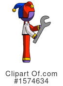 Purple Design Mascot Clipart #1574634 by Leo Blanchette