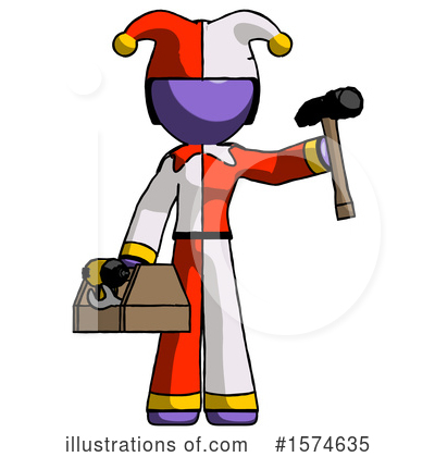 Royalty-Free (RF) Purple Design Mascot Clipart Illustration by Leo Blanchette - Stock Sample #1574635