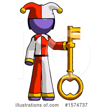 Royalty-Free (RF) Purple Design Mascot Clipart Illustration by Leo Blanchette - Stock Sample #1574737