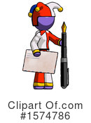 Purple Design Mascot Clipart #1574786 by Leo Blanchette