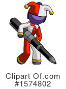 Purple Design Mascot Clipart #1574802 by Leo Blanchette