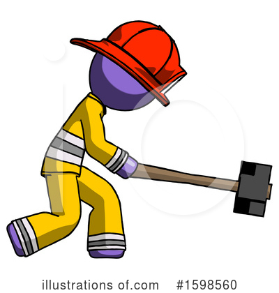 Royalty-Free (RF) Purple Design Mascot Clipart Illustration by Leo Blanchette - Stock Sample #1598560