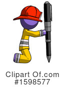 Purple Design Mascot Clipart #1598577 by Leo Blanchette