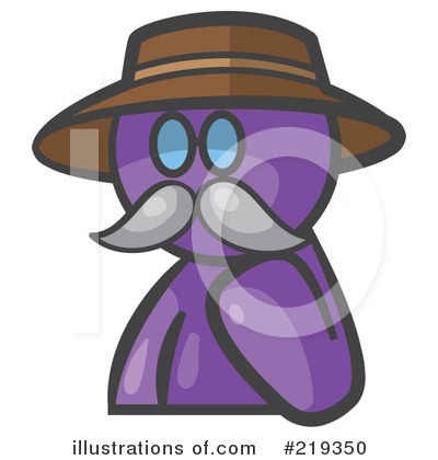Royalty-Free (RF) Purple Man Clipart Illustration by Leo Blanchette - Stock Sample #219350
