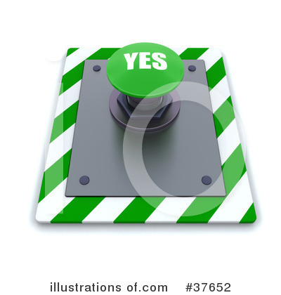 Royalty-Free (RF) Push Button Clipart Illustration by KJ Pargeter - Stock Sample #37652
