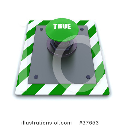 Royalty-Free (RF) Push Button Clipart Illustration by KJ Pargeter - Stock Sample #37653