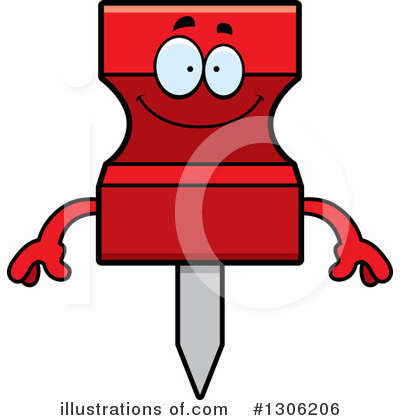 Royalty-Free (RF) Push Pin Clipart Illustration by Cory Thoman - Stock Sample #1306206