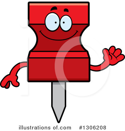 Royalty-Free (RF) Push Pin Clipart Illustration by Cory Thoman - Stock Sample #1306208