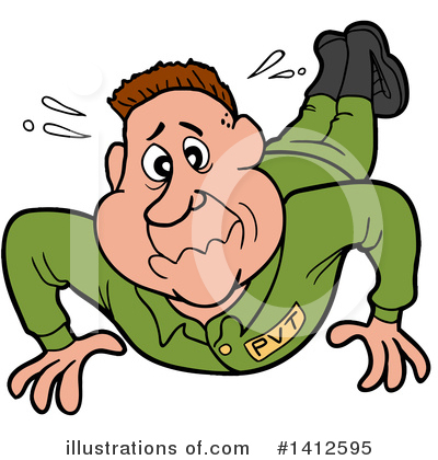 Royalty-Free (RF) Push Ups Clipart Illustration by LaffToon - Stock Sample #1412595