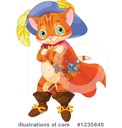 Royalty-Free (RF) Puss In Boots Clipart Illustration by Pushkin - Stock Sample #1235840