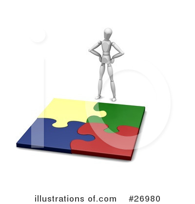 Royalty-Free (RF) Puzzle Clipart Illustration by KJ Pargeter - Stock Sample #26980