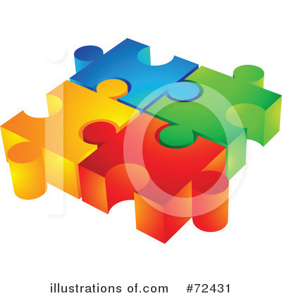 Royalty-Free (RF) Puzzle Clipart Illustration by cidepix - Stock Sample #72431