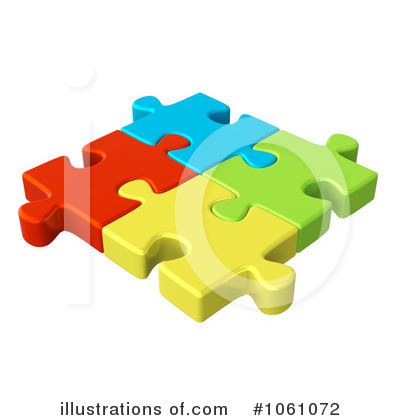 Royalty-Free (RF) Puzzle Piece Clipart Illustration by ShazamImages - Stock Sample #1061072