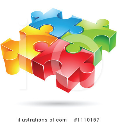 Puzzle Pieces Clipart #1110157 by cidepix