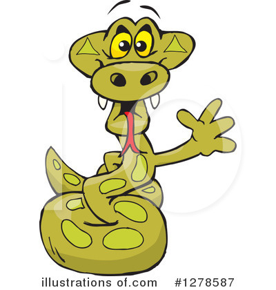 Royalty-Free (RF) Python Clipart Illustration by Dennis Holmes Designs - Stock Sample #1278587