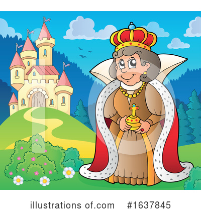 Royalty-Free (RF) Queen Clipart Illustration by visekart - Stock Sample #1637845