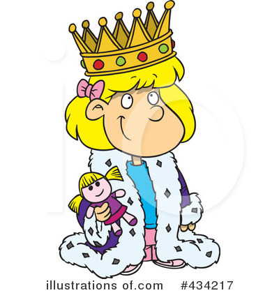 Royalty-Free (RF) Queen Clipart Illustration by toonaday - Stock Sample #434217