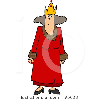 Royalty-Free (RF) Queen Clipart Illustration by djart - Stock Sample #5023