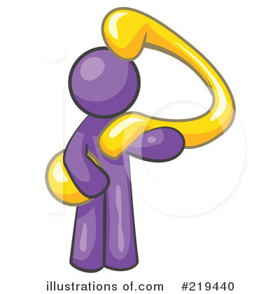 Royalty-Free (RF) Question Mark Clipart Illustration by Leo Blanchette - Stock Sample #219440