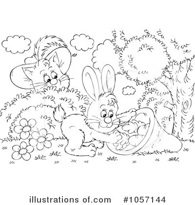 Royalty-Free (RF) Rabbit Clipart Illustration by Alex Bannykh - Stock Sample #1057144