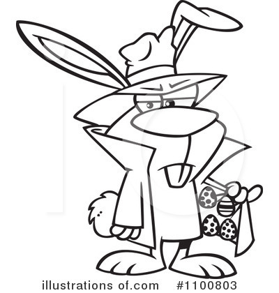 Royalty-Free (RF) Rabbit Clipart Illustration by toonaday - Stock Sample #1100803