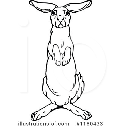 Royalty-Free (RF) Rabbit Clipart Illustration by Prawny Vintage - Stock Sample #1180433