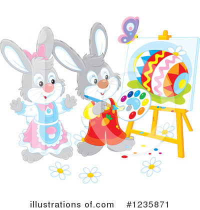 Royalty-Free (RF) Rabbit Clipart Illustration by Alex Bannykh - Stock Sample #1235871