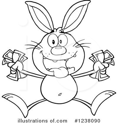 Royalty-Free (RF) Rabbit Clipart Illustration by Hit Toon - Stock Sample #1238090