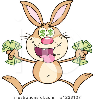 Royalty-Free (RF) Rabbit Clipart Illustration by Hit Toon - Stock Sample #1238127
