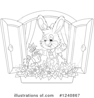 Royalty-Free (RF) Rabbit Clipart Illustration by Alex Bannykh - Stock Sample #1240867