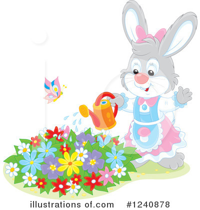 Royalty-Free (RF) Rabbit Clipart Illustration by Alex Bannykh - Stock Sample #1240878
