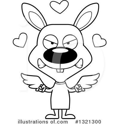 Rabbit Cupid Clipart #1321300 by Cory Thoman