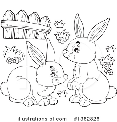 Royalty-Free (RF) Rabbit Clipart Illustration by visekart - Stock Sample #1382826