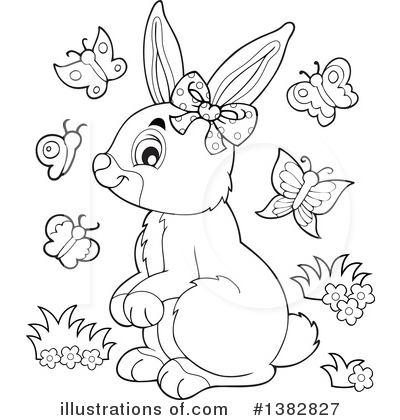 Royalty-Free (RF) Rabbit Clipart Illustration by visekart - Stock Sample #1382827