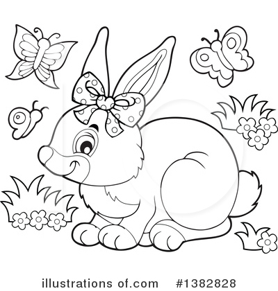 Royalty-Free (RF) Rabbit Clipart Illustration by visekart - Stock Sample #1382828